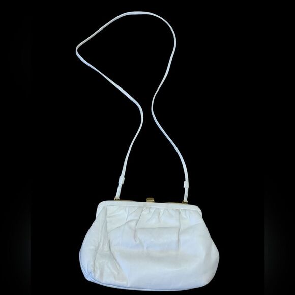 Empire Orr Vintage White Gold Leather Clutch Bag - Picture 1 of 7